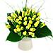 The 50 Lemon Tulips bouquet consists of 50 fresh spring lemon tulips simply presented among tropical foliage; the perfect colour and smell for spring. The 50 Lemon Tulips bouquet consists of 50 fresh spring lemon tulips simply presented among tropical foliage; the perfect colour and smell for spring.