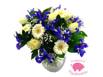 Baby Boy Flowers with PiggyBankKids