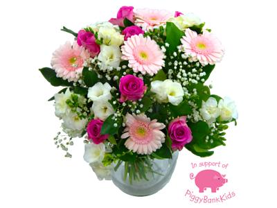 Baby Girl Flowers with PiggyBankKids