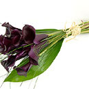zwarts calla bouquet