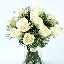 Dozen White Roses