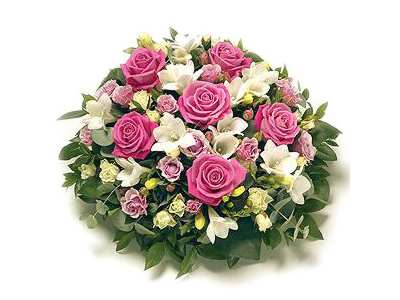 Pink and White Posy half price special offer on subscriptions.