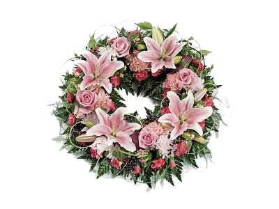 Clareflorist Pink Loose Wreath