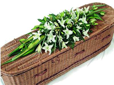 Oriental Lily Casket Spray