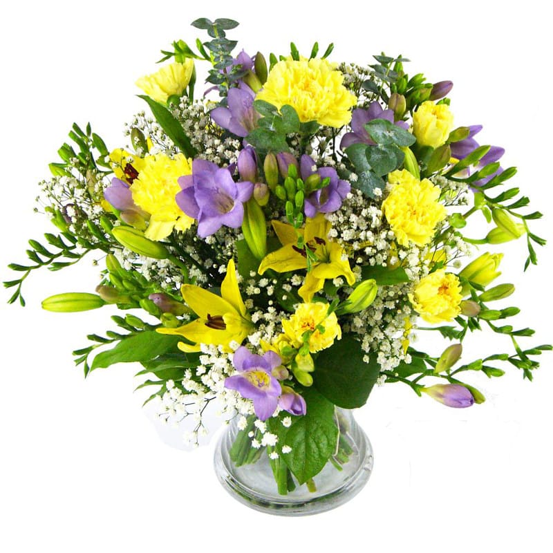 freesia and lily bouquet
