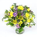 The Freesia and Lily Bouquet - The colour and scent of summer!