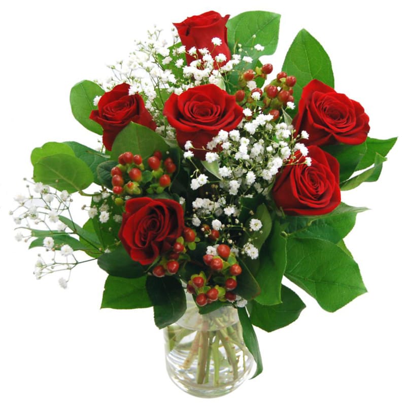 Picture of Heartfelt 6 Red Roses Bouquet