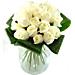 Innocence - the meaning of pure white roses, twenty crisp fresh roses hand tied and perfectly presented. Innocence - the meaning of pure white roses, twenty crisp fresh roses hand tied and perfectly presented.