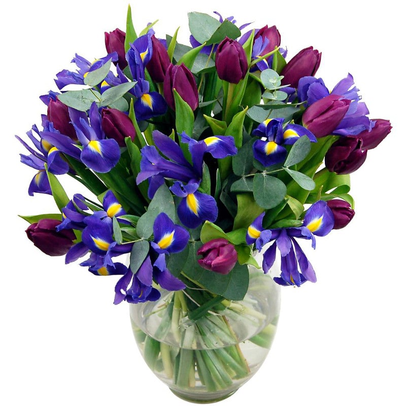 Midnight Iris Bouquet by Clare Florist