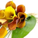 mango calla lilies bouquet
