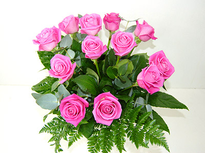 flowers roses pink. 12 Pink Roses GBP 34.99