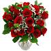 Promised Roses, a Spectacular bouquet comprising of; 24 premium quality, top grade Red Roses, gyp,
gypsy grass,
hypericum,
red hypericum and
beargrass Promised Roses, a Spectacular bouquet comprising of; 24 premium quality, top grade Red Roses, gyp,
gypsy grass,
hypericum,
red hypericum and
beargrass