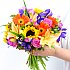 ##shortdesc## Bouquet including fabulous bright gerbera, scented lilies, pink roses and long lasting santini, amongst many other colourful flowers. ##shortdesc## Bouquet including fabulous bright gerbera, scented lilies, pink roses and long lasting santini, amongst many other colourful flowers.
