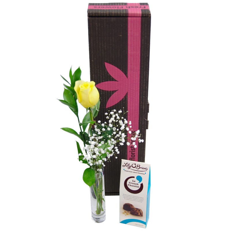 Picture of Single Yellow Rose Gift Set