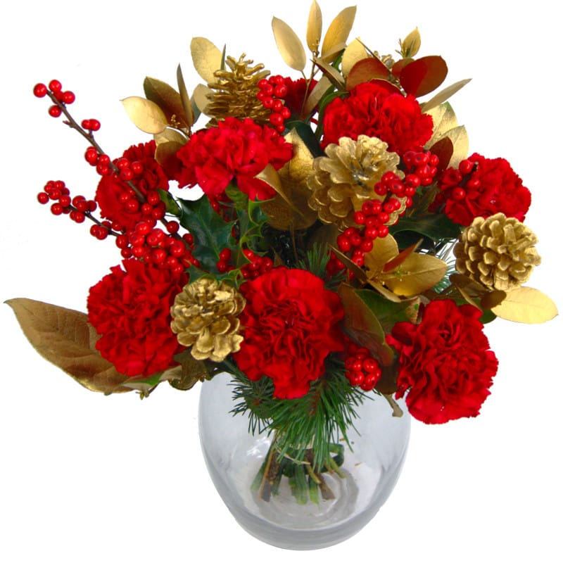 christmas cracker flower bouquet