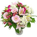 A full view of The Cottage Garden Bouquet, an arrangement of fresh flowers available now for next-day flower delivery from Clare Florist