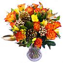 Full view of our Rose and Freesia hand-tied bouquet