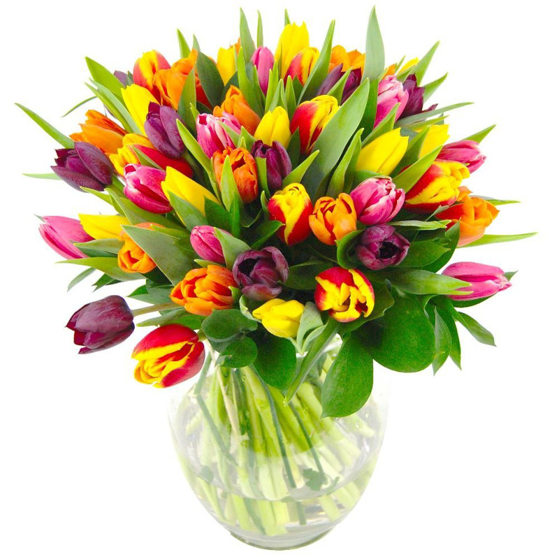 mixed tulips bouquet