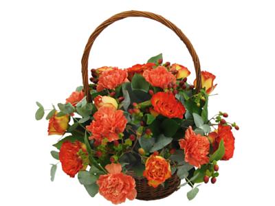 Morning Glow Rustic Flower Basket