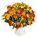 Full view of our Rose and Freesia hand-tied bouquet