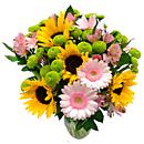 The Sunflower and Germini Delight Bouquet will make anyone's day!