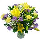The Freesia and Lily Bouquet - The colour and scent of summer!