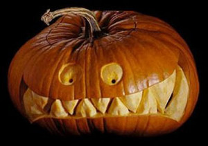 pumpkin with teeth