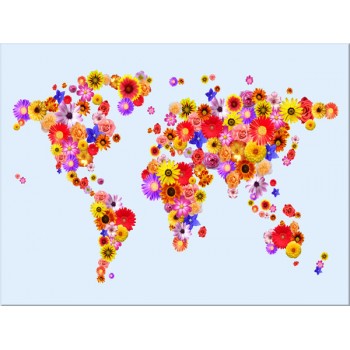 Flower-world-map