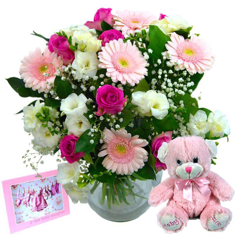 Baby Girl Flower Gift Set Free Delivery