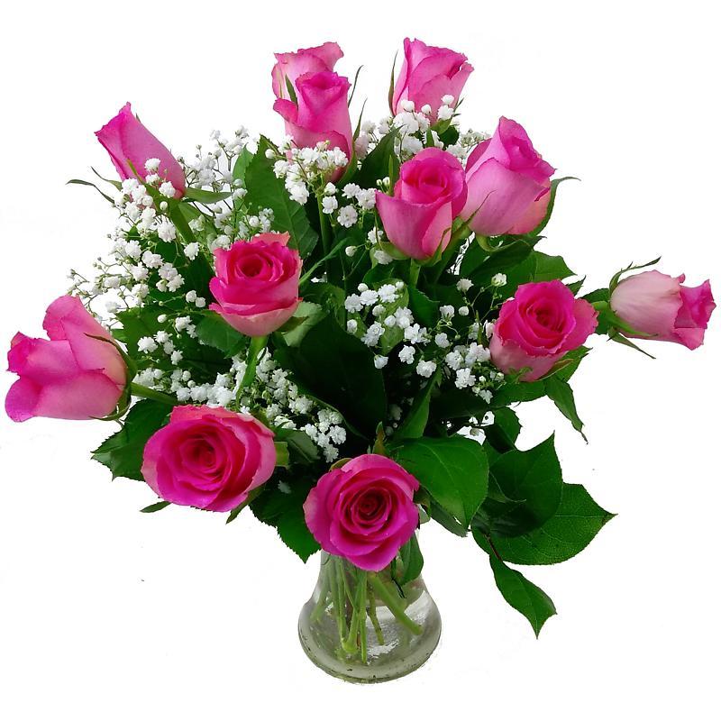 Dozen Pink Roses image